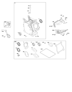Part Location Diagram of 596995 Briggs and Stratton Cylinder Assembly